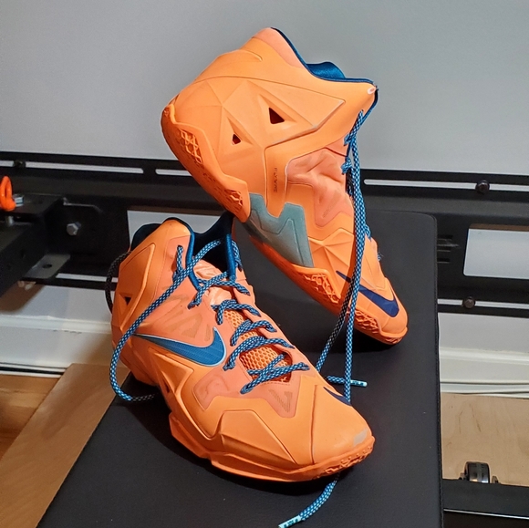 Nike Shoes Rare Nike Lebron Orange Blue Basketball Shoes Size 2